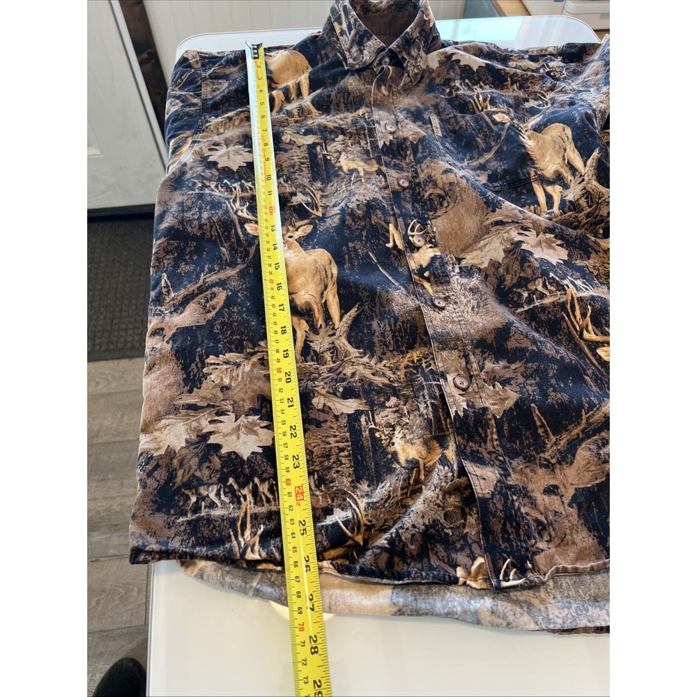 North River Outfitters Mens Button Down Shirt Deer Hunting Long Sleeve Medium - Picture 9 of 10